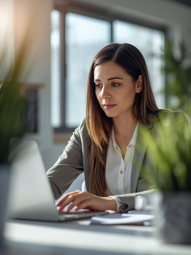 Local business owner reviewing growth results